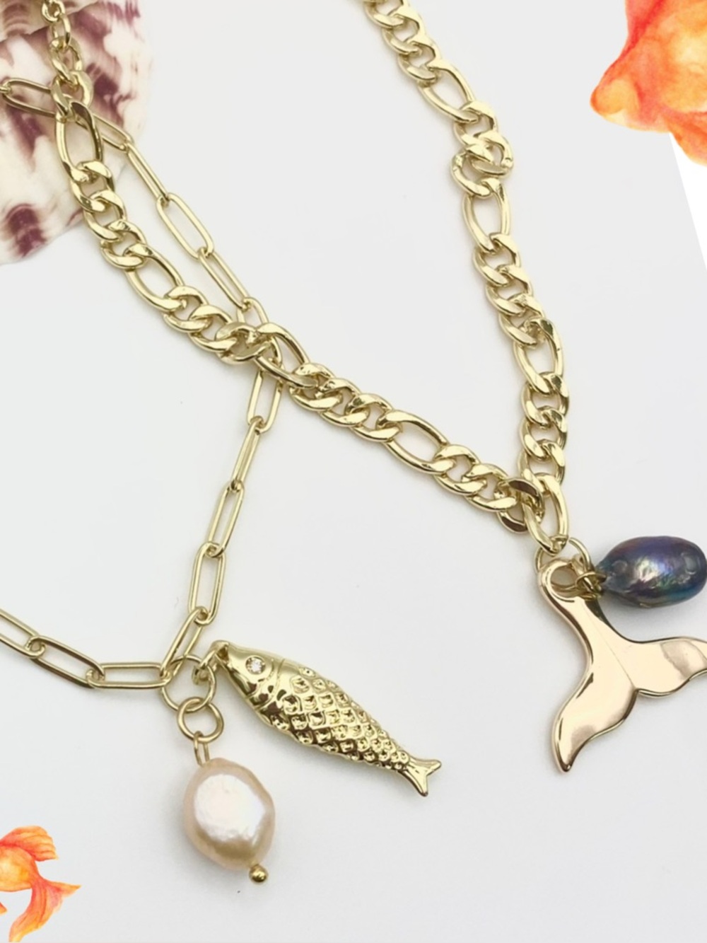 🌸Set of 2…14k Gold over brass Ankle Bracelets